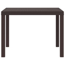 Table de Jardin Marron 100 x 100 x 73 cm polyrotin 554866554866