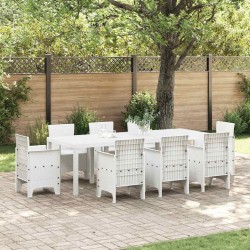 Table de Jardin Blanc 250 x 100 x 73 cm polyrotin 554869554869