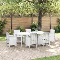 Table de Jardin Blanc 200 x 100 x 73 cm polyrotin 554870554870
