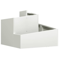 Cache-pot de jardin Blanc 60 x 60 x 50 cm Acier laminé à froid 554872554872