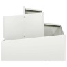 Cache-pot de jardin Blanc 60 x 60 x 50 cm Acier laminé à froid 554872554872