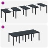 Table de Jardin Anthracite 250 x 100 x 73 cm polyrotin 554873554873