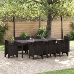 Table de Jardin Marron 250 x 100 x 73 cm polyrotin 554876554876