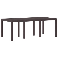 Table de Jardin Marron 200 x 100 x 73 cm polyrotin 554881554881