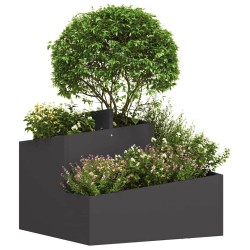 Cache-pot de jardin Noir 60 x 60 x 50 cm Acier laminé à froid 554882554882