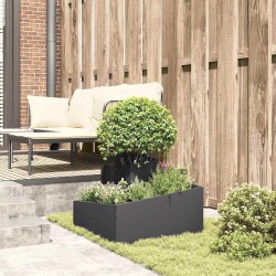 Cache-pot de jardin Noir 60 x 60 x 50 cm Acier laminé à froid 554882554882