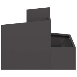 Cache-pot de jardin Noir 60 x 60 x 50 cm Acier laminé à froid 554882554882