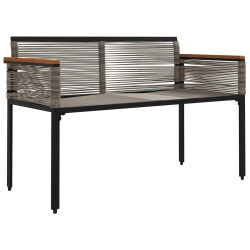 Banc extérieur Gris et bleu marine 117 x 54 x 74.5 cm polyrotin 554884554884
