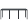 Table de Jardin Anthracite 200 x 100 x 73 cm polyrotin 554885554885