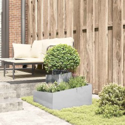 Cache-pot de jardin Argent 60 x 60 x 50 cm Acier inoxydable 554886554886