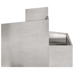 Cache-pot de jardin Argent 60 x 60 x 50 cm Acier inoxydable 554886554886