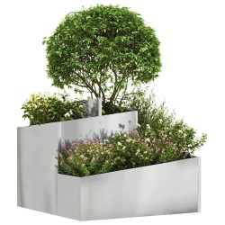 Cache-pot de jardin Argent 60 x 60 x 50 cm Acier galvanisé 554887554887