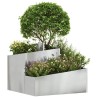 Cache-pot de jardin Argent 60 x 60 x 50 cm Acier galvanisé 554887554887