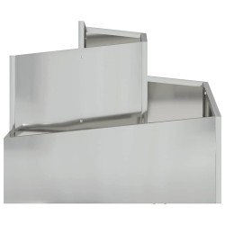 Cache-pot de jardin Argent 60 x 60 x 50 cm Acier galvanisé 554887554887