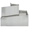 Cache-pot de jardin Argent 60 x 60 x 50 cm Acier galvanisé 554887554887
