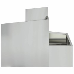 Cache-pot de jardin Argent 60 x 60 x 50 cm Acier galvanisé 554887554887