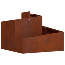 Cache-pot de jardin Marron 60 x 60 x 50 cm Acier patiné 554888554888