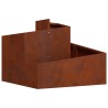 Cache-pot de jardin Marron 60 x 60 x 50 cm Acier patiné 554888554888