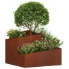 Cache-pot de jardin Marron 60 x 60 x 50 cm Acier patiné 554888554888