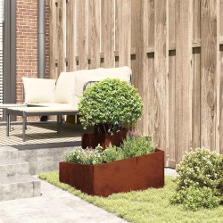 Cache-pot de jardin Marron 60 x 60 x 50 cm Acier patiné 554888554888