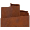 Cache-pot de jardin Marron 60 x 60 x 50 cm Acier patiné 554888554888