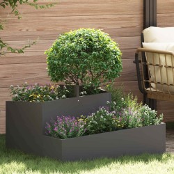Cache-pot de jardin Noir 80 x 80 x 50 cm Acier laminé à froid 554889554889