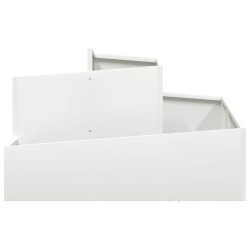 Cache-pot de jardin Blanc 80 x 80 x 50 cm Acier laminé à froid 554891554891