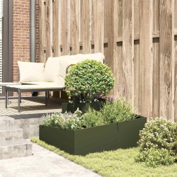 Cache-pot de jardin Vert olive 80 x 80 x 50 cm 554893554893