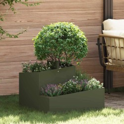 Cache-pot de jardin Vert olive 60 x 60 x 50 cm 554894554894