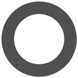 adapté pour anneau d'arbre plat Noir Ø60 / 90 cm Acier 554898554898