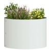 Anneau de jardinière Blanc 30 x 30 x 20 cm Acier laminé à froid 554902554902
