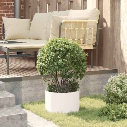 Anneau de jardinière Blanc 30 x 30 x 20 cm Acier laminé à froid 554902554902