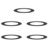 adapté pour anneaux d'arbre plats 5 pcs Noir Ø60 / 90 cm Acier 554909554909