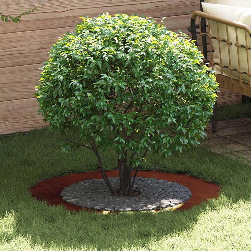 adapté pour anneau d'arbre plat Marron Ø60 / 90 cm Acier patiné 554915554915