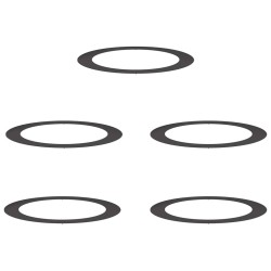 adapté pour anneaux d'arbre plats 5 pcs Noir Ø90 / 120 cm Acier 554917554917