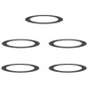 adapté pour anneaux d'arbre plats 5 pcs Noir Ø90 / 120 cm Acier 554917554917