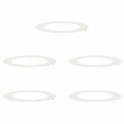 adapté pour anneaux d'arbre plats 5 pcs Blanc Ø60 / 90 cm Acier 554918554918