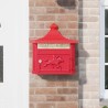 Boîte aux lettres murale avec stockage Rouge 40,5 x 16 x 45 cm 554928554928