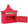 Boîte aux lettres murale avec stockage Rouge 40,5 x 16 x 45 cm 554928554928