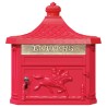 Boîte aux lettres murale avec stockage Rouge 40,5 x 16 x 45 cm 554928554928