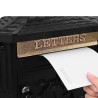 Boîte aux lettres murale Noir 40,5 x 16 x 45 cm Aluminium coulé 554929554929