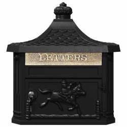 Boîte aux lettres murale Noir 40,5 x 16 x 45 cm Aluminium coulé 554929554929