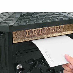 Boîte aux lettres murale Vert 40,5 x 16 x 45 cm Aluminium coulé 554930554930