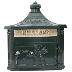 Boîte aux lettres murale Vert 40,5 x 16 x 45 cm Aluminium coulé 554930554930