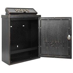 Boîte aux lettres murale Bronze 29 x 13 x 41 cm Aluminium coulé 554931554931