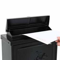 Boîte aux lettres murale Noir 29 x 13 x 41 cm Aluminium coulé 554932554932