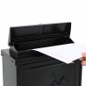 Boîte aux lettres murale Noir 29 x 13 x 41 cm Aluminium coulé 554932554932