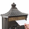 Boîte aux lettres murale avec stockage Bronze 40,5 x 16 x 45 cm 554939554939