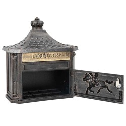 Boîte aux lettres murale avec stockage Bronze 40,5 x 16 x 45 cm 554939554939