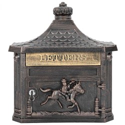 Boîte aux lettres murale avec stockage Bronze 40,5 x 16 x 45 cm 554939554939
